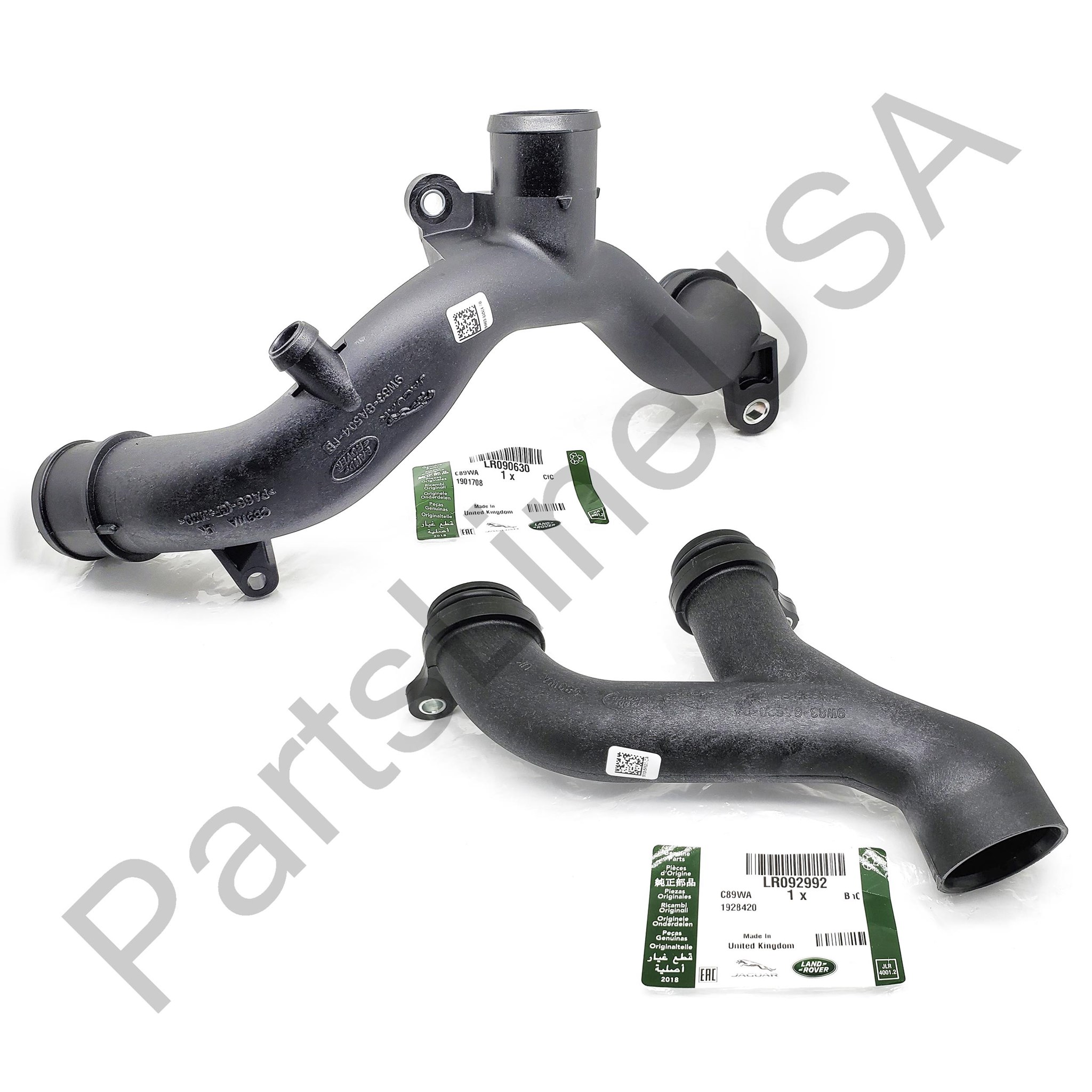 Picture of Genuine Land Rover Thermostat Water Top Hose Set Sport Velar LR090630 & LR092992